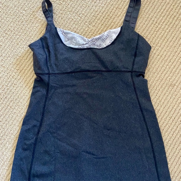 Lululemon Charcoal Grey Adjustable Strap Bra Tank Size 8 - Picture 1 of 5